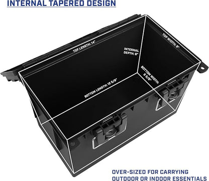 Sheffield XL Ammo Box Made in USA, Stackable Lockable Ammo Storage Box | 4 Pack Lockable Storage Box, Water and Dust Resistant Dry Box, Secures Hunting Gear, Gun Accessories, Supplies, and Bullets