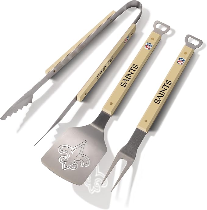 YouTheFan NFL Atlanta Falcons Spirit Series 3-Piece BBQ Set , Stainless Steel, 22" x 9"