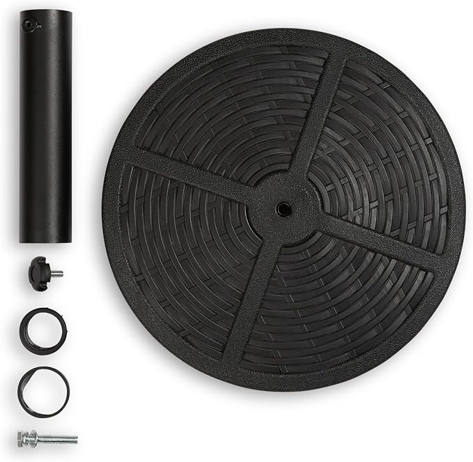 Backyard Expressions 26.5 Lb Umbrella Stand, Patio Umbrella Base, 15 in Diameter
