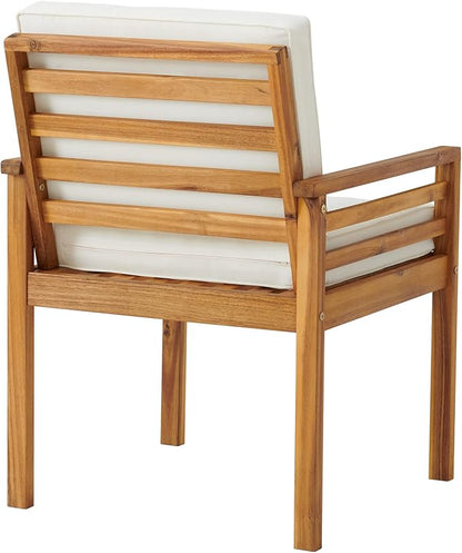 Alaterre Furniture, Okemo Acacia Wood Outdoor Dining Set, 63" W, Natural