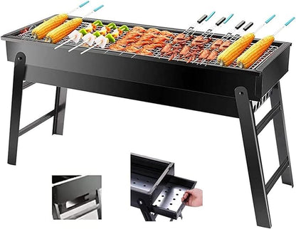 Barbecue Stove Portable Foldable Outdoor Grill Charcoal BBQ Grill Patio Camping Picnic Burner Portable Household