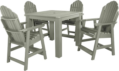 highwood Hamilton 5 Piece Square Counter Height Dining Set, Eucalyptus