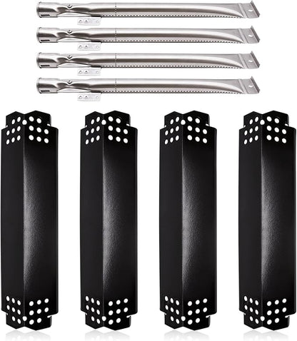 Grill Replacement Parts for Home Depot Nexgrill 720-0830H 720-0783E 720-0888 720-0888N 720-0864 720-0864M, Porcelain Steel Heat Plate Shields and Grill Burners for Nexgrill 4 Burner 720-0830H.(4-Pack)