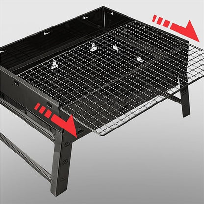 Outdoor Portable Charcoal Grill, Thickened Folding Barbecue Stove for Backyard and Patio, Household Barbecue Cooking Equipment, Ideal for Grilling and Outdoor Parties