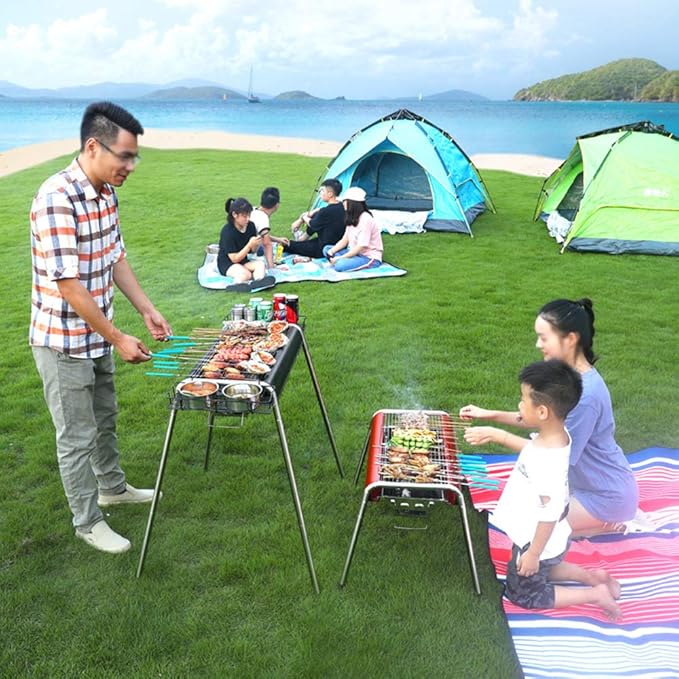Oven Household Charcoal Barbecue Grill Outdoor Tool Thickened Carbon Wild Barbecue Stove Shelf 3-10 People Available