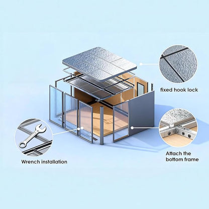 Modular Pods,ADUs/Prefab Studios Suitable for Office Work, Exercise and Dining in The Backyard T10