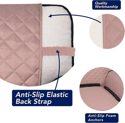 PureFit Reversible Quilted Sofa Cover, Water Resistant Slipcover Furniture Protector, Washable Couch Cover with Non Slip Foam and Elastic Straps for Kids, Dogs, Pets (Small, Pink/Beige) | Pink/Beige, Water Resistant Couch Protector, Washable Pet Couch ...