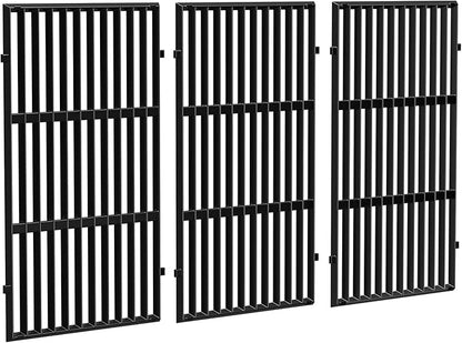 QuliMetal 66089 66097 18.7" Grill Grates for Weber Genesis 2 E-410/E-415/E-435, Grill Parts for Genesis II/LX E-440 Series Gas, Upgraded Cast Iron Grill Grates Replacements for Weber Genesis GS4