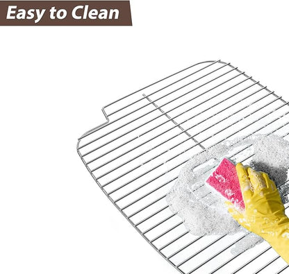 Non-stick Grill Grates Replacement for Megamaster Grills 1 Burner 820-0065C Portable Gas Grill, Stainless steel Outdoor Cooking Grate for Megamaster Grill Accessories, for Camping and Patio BBQ