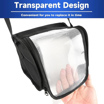 Toilet Paper Towel Holder, Hanging Paper Towel Dispenser with Transparent Cover, Easy to Tear Papers Waterproof Papers Towels Holder for Washroom Organization and Storage (Toilet Paper-Black)