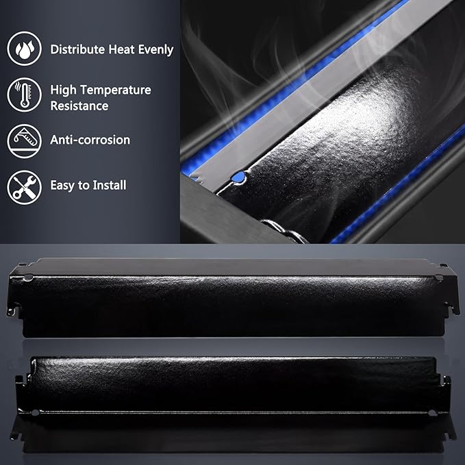 Yiming Grill Replacement Parts for Charbroil 463268008, 463268007, 463268606, 463248108, 463268706 Grill Models. Grill Heat Shields, Burner Tubes and Carryover Tube for Charbroil Replacement Parts.