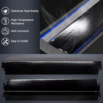 Yiming Grill Replacement Parts for Charbroil 463268008, 463268007, 463268606, 463248108, 463268706 Grill Models. Grill Heat Shields, Burner Tubes and Carryover Tube for Charbroil Replacement Parts.