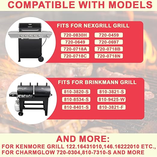 Grill Thermometer Replacement for Nexgrill 720-0830H 720-0830D 720-0888 720-0679 Replacement Parts, Brinkmann 810-1455-S 810-3821-S, Members Mark 720-0586A Kenmore 122.16431010 Replacement Thermometer