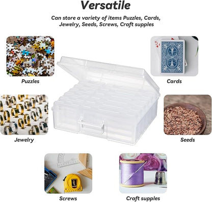 Plastic Storage Box Storage Boxes & Organizers (6 Medium+ 6 Small-Clear) | Multifunctional Design,Stackable,See Through,Versatile Organization,Space-Saving,Durable,Dust Protection,Clear