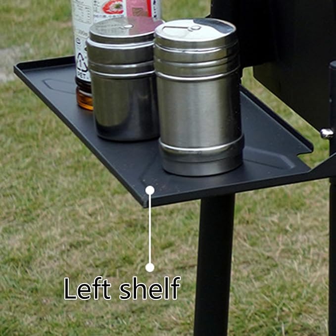 Foldable Large Charcoal Barbecue, Heavy Duty Portable Outdoor Barbecue with Adjustable Vents & Side Shelves, Camping Cooker for Patio, Backyard, Picnic, Tailgating, 5-16 People Use Black