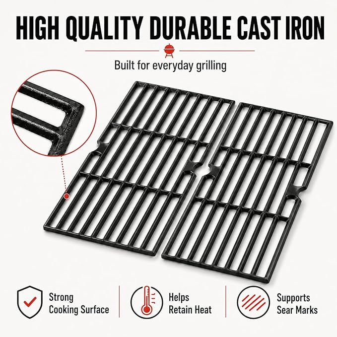 Uniflasy Grill Grates for Char-Broil 463736024 463732623 463732823 463732923 CharBroil Performance 375 3-Burner Replacement for American Gourmet 3B Grill Parts Replaces G426-0005-W1 G324-0004-W1
