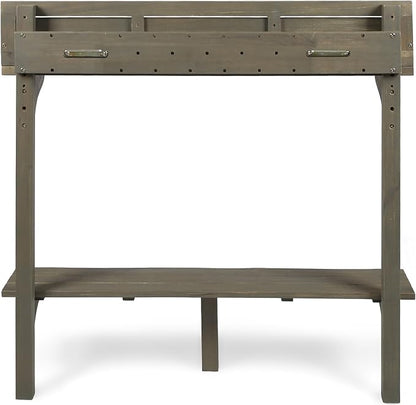 Christopher Knight Home Caribbean Outdoor Acacia Wood Balcony Bar Table, Grey Finish
