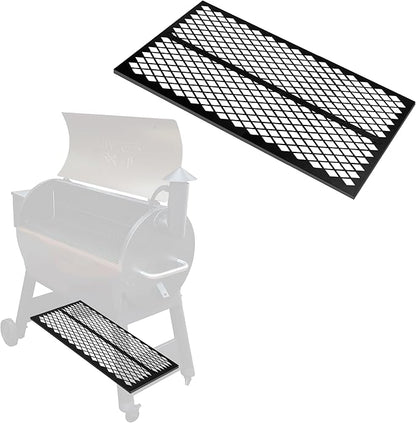 Iron Forge Tools Pellet Grill Storage Shelf Compatible with Traeger Pro 780 and Traeger Ironwood 885 Accessories - Black Powder Coated Steel Shelf for BBQ Pellet Storage Container