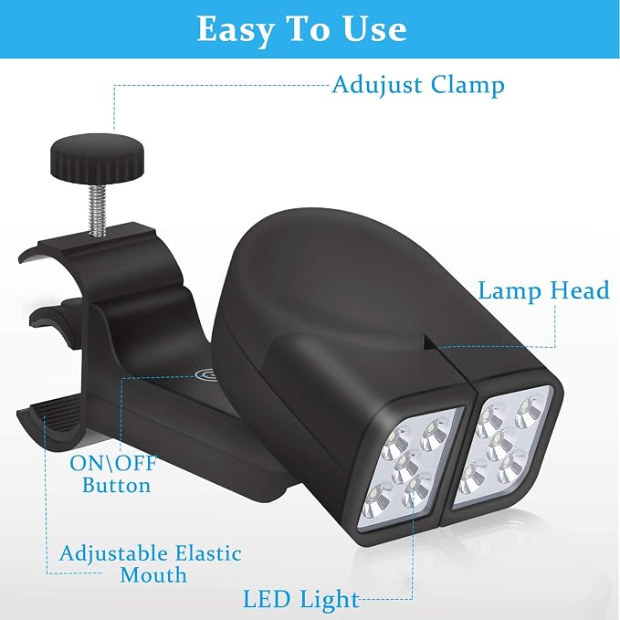 Barbecue Grill Light-Touch Switch 10 High-density LEDs BBQ Light-Heat Resistant Grilling Accessories Handle Mount Fits Round & Square Barbecue Grill-BBQ Light for Grilling Outdoor Cooking