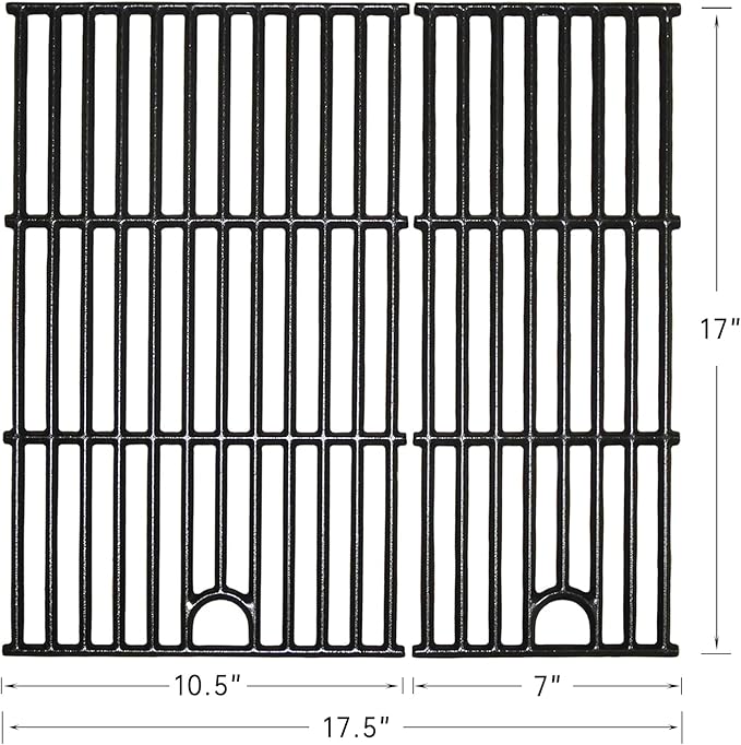 Hongso 17" Grill Grates Replacement Parts for Charbroil Performance Series 2 Burner 463630021 463655021 463655621 463655421 463660021 463660421 463654022 463630422 Models, G426-0005-W1 G426-0004-W1