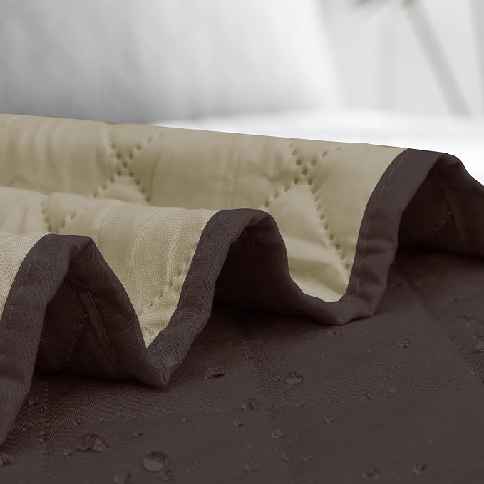 Easy-Going Sectional Couch Covers for Dogs L Shape Sofa Cover Reversible Sofa Slipcover Chaise Lounge Cover Furniture Protector Cover for Pets Dog Cat (30 x 50 inches, Chocolate/Beige) | Chocolate/Beige, Soft Sofa Slipcover For Dogs, Fits Left/Right Ch...