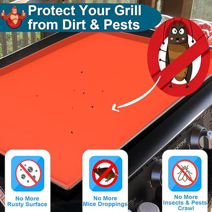 28" Silicone Mat for Blackstone Griddle Top, 100% Silicone Protective Mat Cover for Blackstone Grill