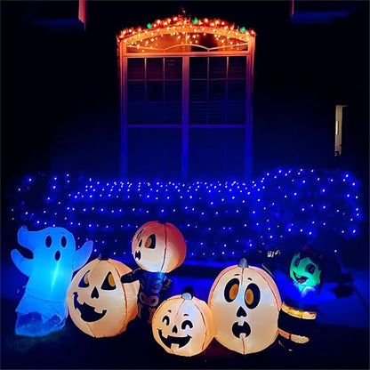 YEGUO 165ft 500 LED Blue String Lights Outdoor Waterproof, Green Wire Christmas Lights Indoor, 8 Modes Twinkle Tree Lights Plug in with Memory Timer for Holiday Festival Xmas