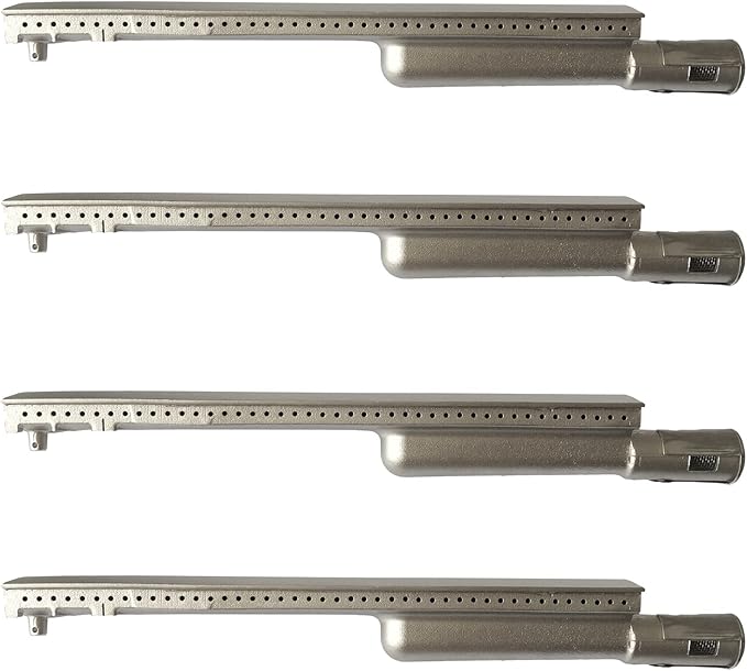 4 Pack Heavy Duty Cast Stainless Steel Grill Burner for Bull, Grill Replacement Parts for Bull, Cal Flame, Lion, Blaze, Turbo, Beefeater, Thermos, Char Broil, Jenn Air, Nexgrill