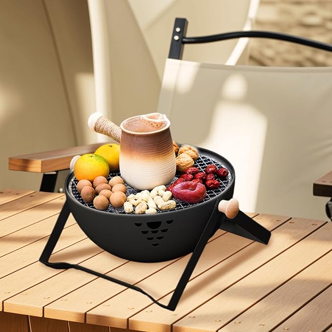 Multifunctional Charcoal Grills, Portable BBQ Grill, Indoor Grill for Home Backyard Picnic and Camping Charcoal Oven