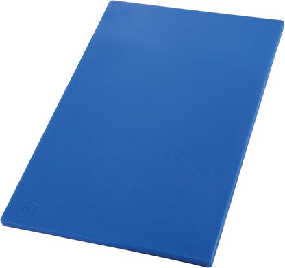Winco 12" x 18" Blue Heavy-Duty Cutting Board (Set of 6) | Dishwasher safe, Stain resistant, Minimizes dulling, Great for Charcuterie, Cheese, Appetizers and Buffet Displays