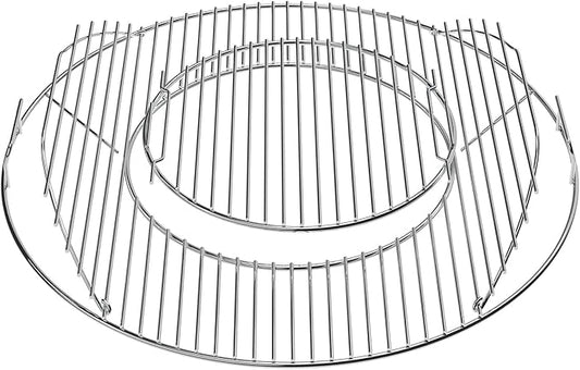 8835 Grill Grate Replacement for Weber 22 Inch Charcoal Grills,Hinged Cooking Grates with Handle for Weber Charcoal Grills, Kettle, Performer, Master-Touch, Gourmet BBQ System Hinged Cooking Grates