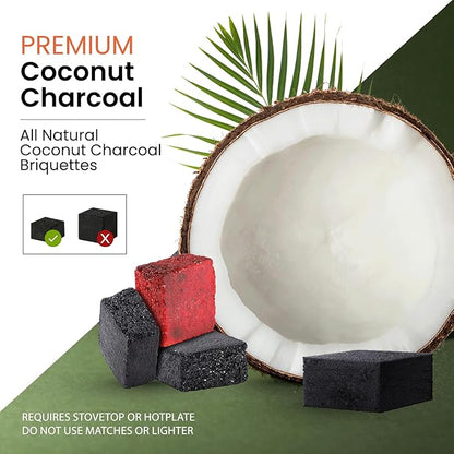 Sunlight® 240 Count Coconut Charcoal Flats – Long-Lasting Coals, Low Odor, Low Ash