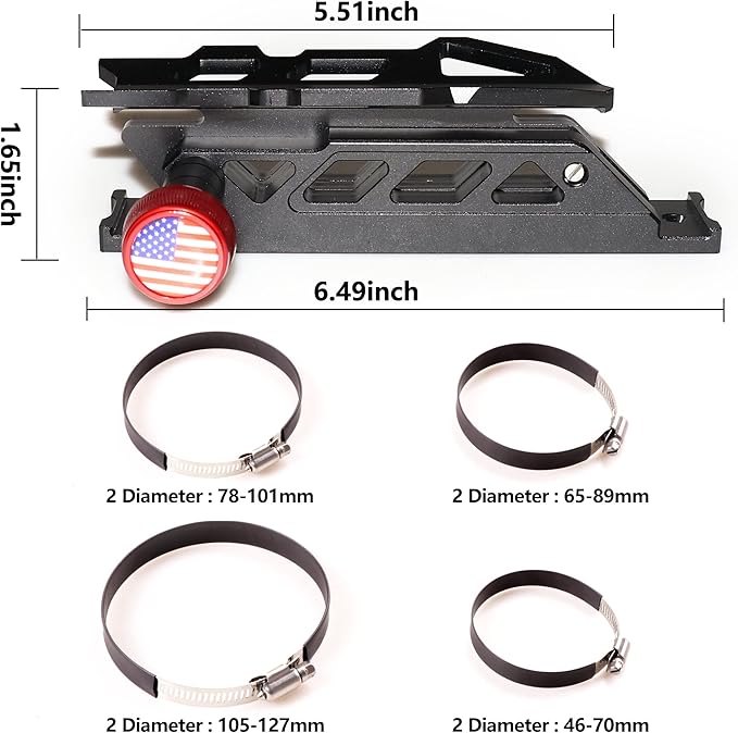 Adjustable Roll Bar Fire Extinguisher Mount Holder for Jeep Wrangler TJ JK JKU JL UTV Polaris RZR Ranger Camper Van, Aluminum, Quick Release, Upgrade
