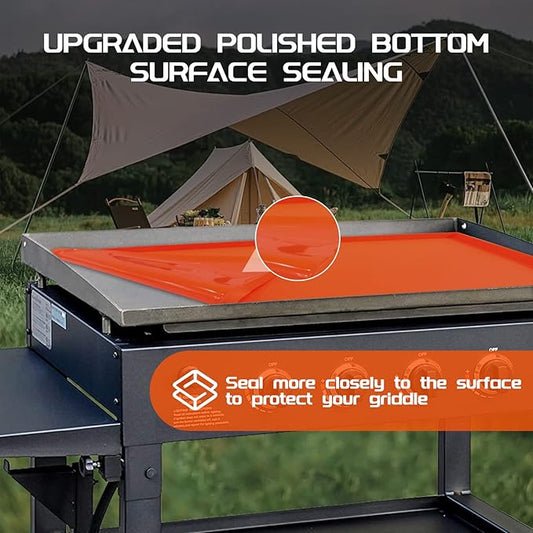 Silicone Griddle Mat for Blackstone 36 Inch, Heavy Duty Food Grade Silicone Griddle Cover, Griddle Accessories for Blackstone Grill, All Season Protective Cover (Orange, 36 Inch)