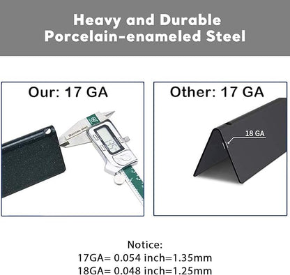 Uniflasy Grill Parts for Weber Genesis Flavorizer Bars for Genesis 300 Series, 17.5" Porcelain Steel for Weber Genesis Grill Parts Heat Plates, Replacement 7620 7621 for E310 E320 E330 S310 S320 S330