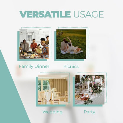 Decorelia Waterproof Round Linen Texture Tablecloth 60 inch, Decorative Farmhouse Tablecloths Anti-Scratch Table Cover for Holiday, Banquet, Dining& Kitchen Table (60 Inch, Round (2-4 Seats), Aqua)