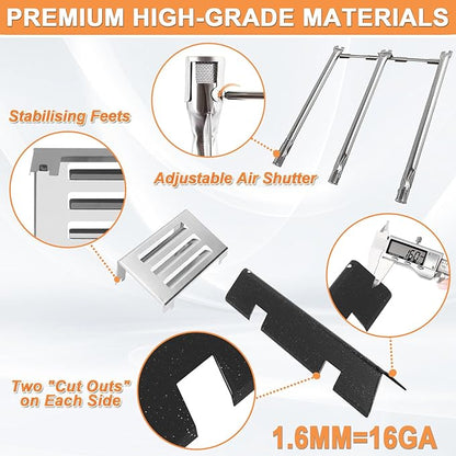 Grill Replacement Parts for Weber Spirit 2 Grill Parts GS4 Spirit II E310 E320 S310 S320 Parts for Weber GS4 Spirit 2 Flavorizer Bars 7636 67046 69797 68843 & Heat Deflector 67060 Stainless Steel