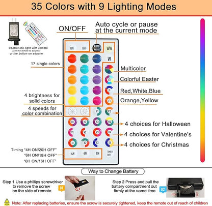 Pooqla RGB Christmas Net Lights, Color Changing Outdoor LED Mesh Lights, 14.8x4.9 ft 240 LED Christmas Outdoor Net Light, Connectable Plug in Waterproof Tree Light Bushes Decor