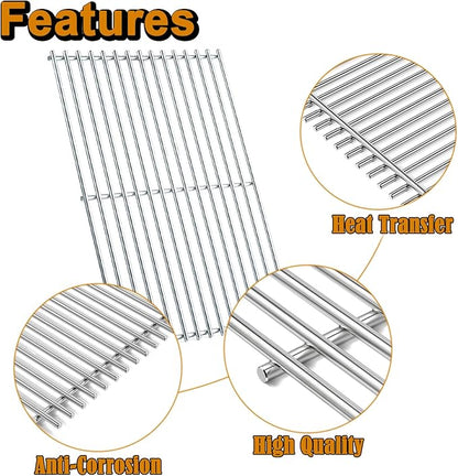 Spirit E-310 Grill Parts Replacement for Weber Spirit E-315 E-320 E-330 S-310 S-315 S-320 S-330 SP-310 SP-320 SP-330 II E-310 2 E-310 300 Series 3 Burner Gas Parts 7636 Flavorizer Bars 65906 Grates