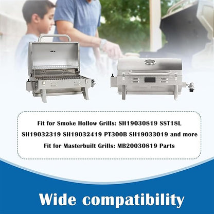 SafBbcue SST18L Heat Plates and Grates Grill Replacement Parts for Smoke Hollow SH19030819 SH19032719 SH19032319 SH19032419 SH19032519 Grill Accessories Flame Tamer, Stainless Steel