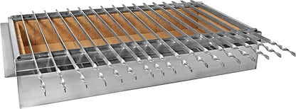 Stone Series Built-In Charcoal Grill for Outdoor Kitchen Islands, 14-Gauge Stainless Steel Shish Kabob Mangal Skewer Grill, Made in USA, Heavy-Duty Outdoor BBQ Grill (36 Inch)