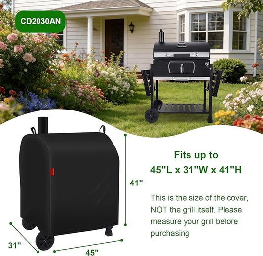 Outdoor Grill Cover Fits Royal Gourmet CD2030AN Charcoal Grill, Waterproof 600D Heavy Duty Barrel Grill Cover, Fade Resistant & Rip-Proof BBQ Grill Covers for CD Series.