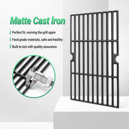 Cast Iron Grill Grates for Charbroil Advantage 4 Burner 463344116 463370719 463343015, 16 15/16" Cooking Grids Grill Grates Replacement for Advantage 2 Coal Parts 463340516 Gas Grill