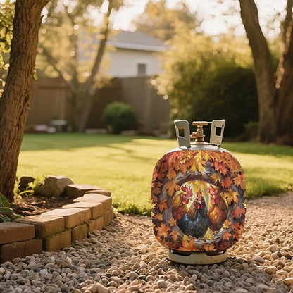Chicken Print Propane Tank Cover 20lb Heavy Duty Gas Cover Fits Standard 20 lb Tank Cylinder Easily Slips onto Your Propane Tank Outdoor Grill Accessories