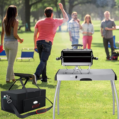 Portable Grill Carry Bag Fit for Weber 1141001 Go Anywhere Gas Grill, Compatible with Weber 121020 Go-Anywhere Charcoal Griddle,Heavy Duty 600D Waterproof Go anywhere gas grill Carry Bag