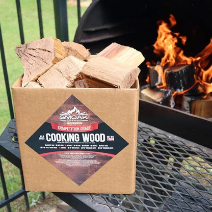 Smoak Firewood’s Cooking Wood Chunks (Competition Grade) USDA Certified for Smoking, Grilling or Barbequing (Pecan, 8-10lbs 729 Cubic in.)