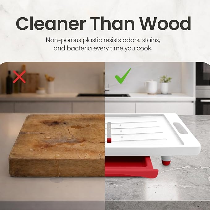 Large Cutting Board - XL Meal Prep System with Juice Groove, Spikes, Drip Tray & Removable BPA Free Cutting Board - Patented Multi-Feature Design Carving Board - BBQ Essential & Kitchen Gifts