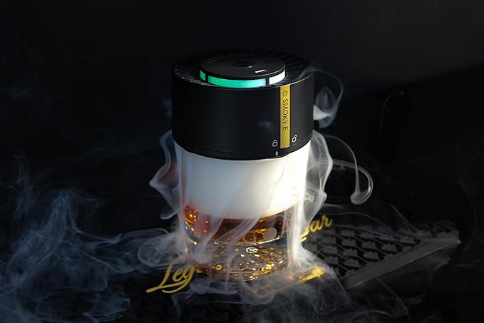 NOBLESIP® New Whiskey Smoker 𝗣𝗥𝗘𝗠𝗜𝗨𝗠 Electric Kit. Innovative Automatic Smoking, no Torch Needed. Easily Make Aromatic Smoked Cocktails, Bourbon, Old Fashioned. Smoky E