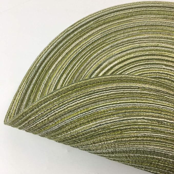 Red-A, Placemats, Round Placemats for Dining Table Set of 8 Woven Heat Resistant Non-Slip Kitchen Table Mats Diameter 14 Inch(Green)