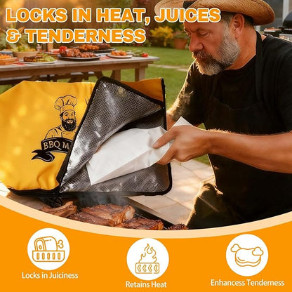 BBQ Meat Resting Blanket - Insulated Reusable Smoker Resting Bag, Perfect BBQ Gift for Men, Dad, Husband | Ideal for Father’s Day, Birthday & Christmas